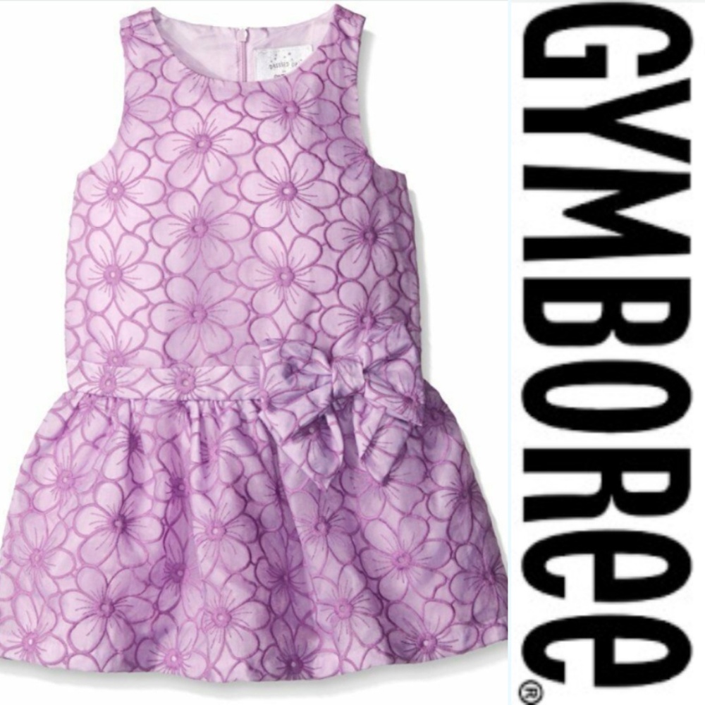 Gymboree Girls 4T Lavender Embroidered Floral Formal Dress New Sleeveless